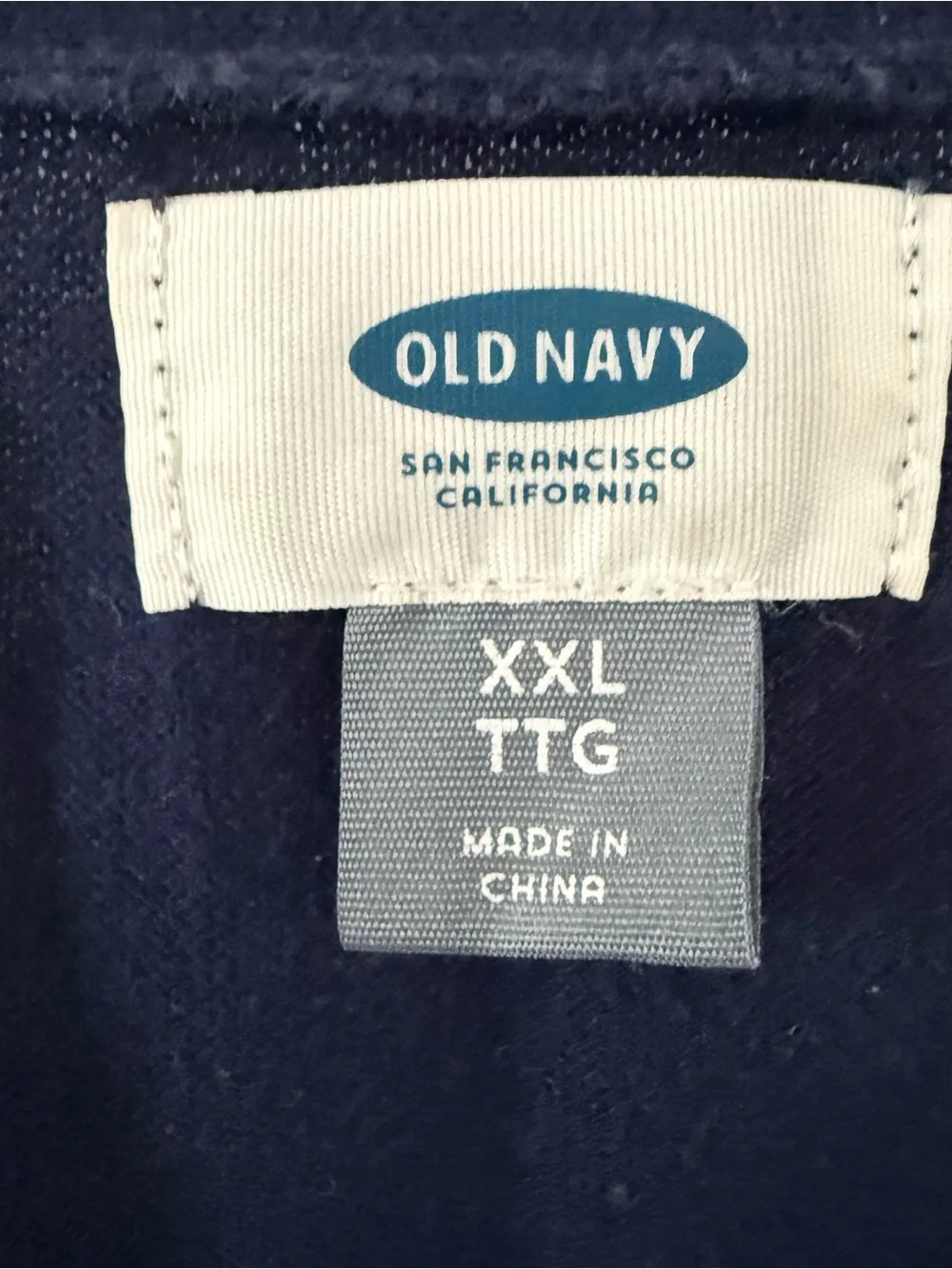 Cotton Old Navy Navy Blue Cardigan with Gold Star Accents